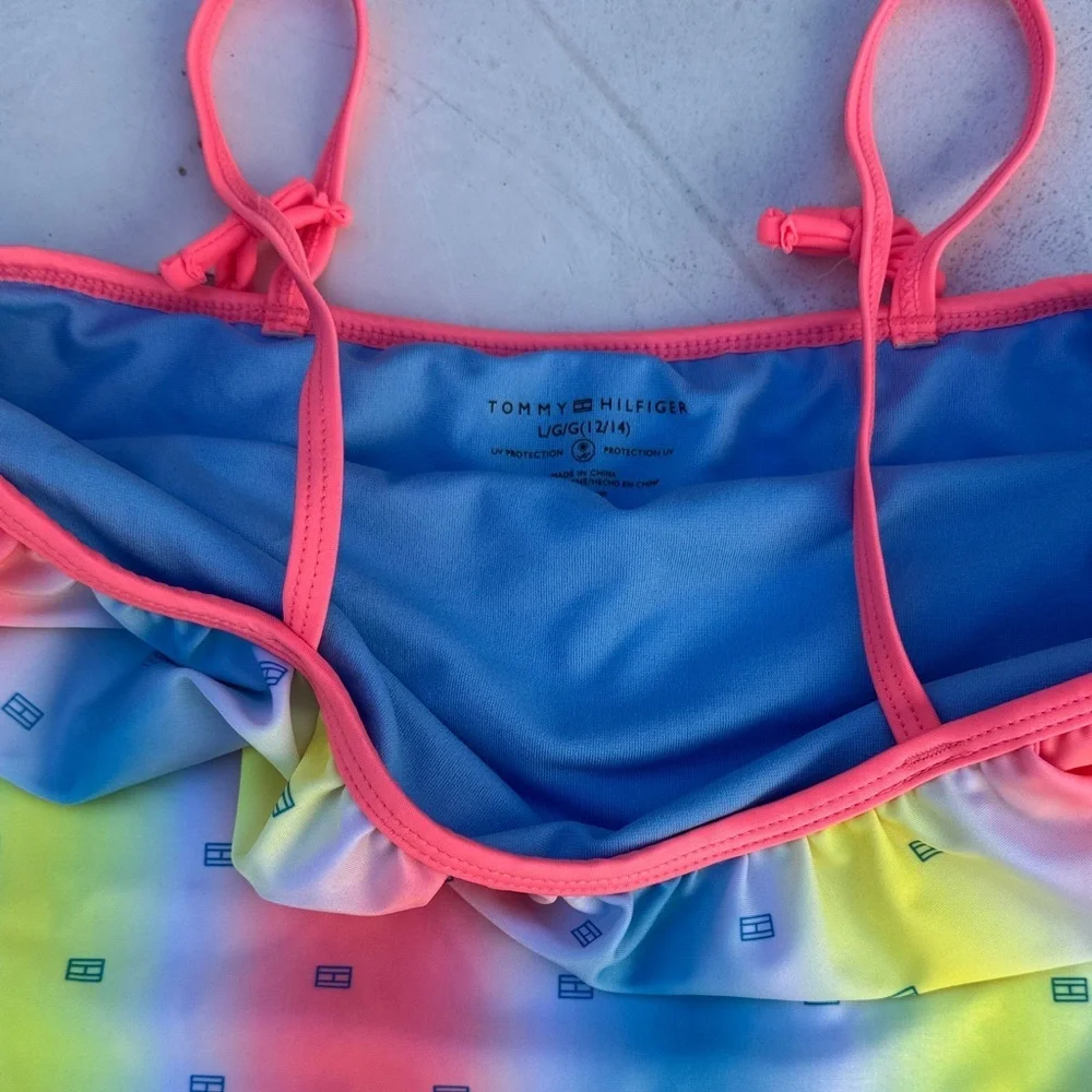 Tommy Hilfiger Kids Bikini in Pink, Blue, and Yellow